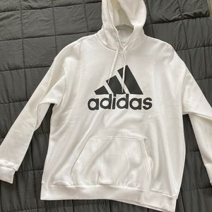 Adidas White Hoodie. Never worn before, XL.